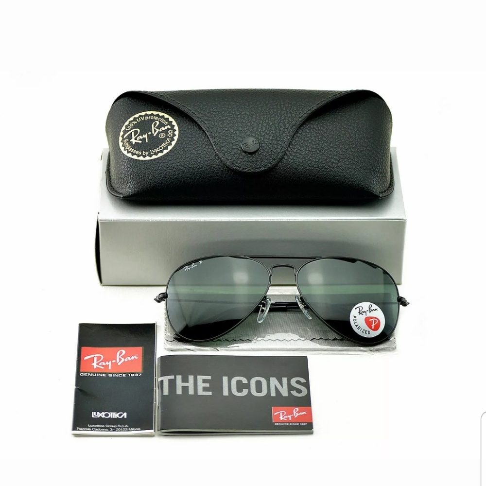 Ray-Ban RB3025 AVIATOR Black Classic Polarized